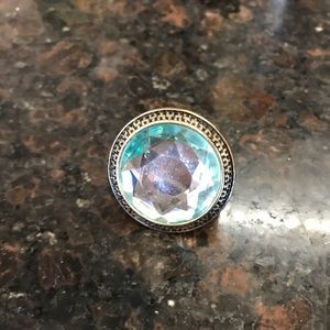 Blue crystal ring